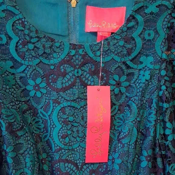 πβ¨ NWT Lilly Pulitzer Georgie Dress β Valencia Teal π Size 00 - Picture 5 of 12
